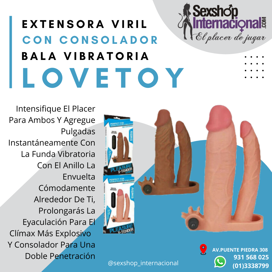 LOVETOY DUAL MANGA EXTENSORACONSOLADOR Y BALA VIBRATORIA